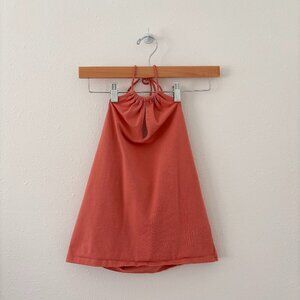 Me to We Salmon Halter Crop Top